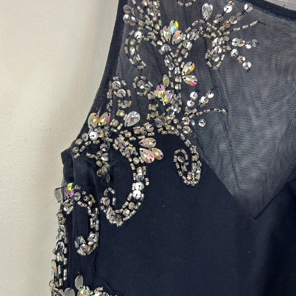 BLONDIE NITES Sz 1 Womens Navy Evening Party Ball Gown Prom Bridesmaid Long NEW - Picture 8 of 12